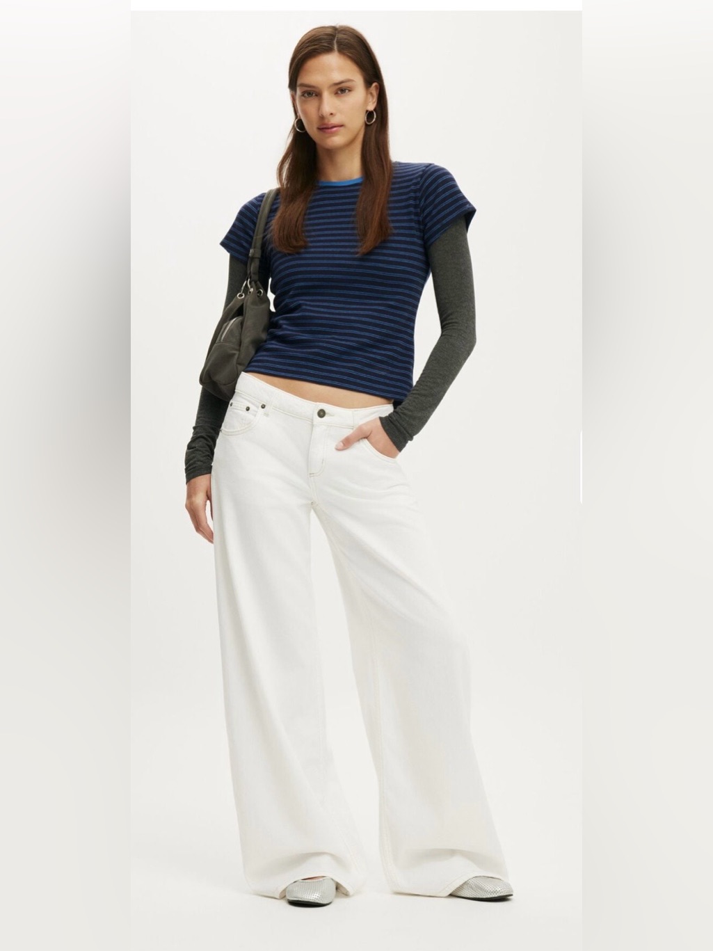 Cotton On White Low Rise Wide Leg Women’s Jeans